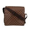 Louis Vuitton  Naviglio shoulder bag  in ebene damier canvas  and brown leather - 360 thumbnail