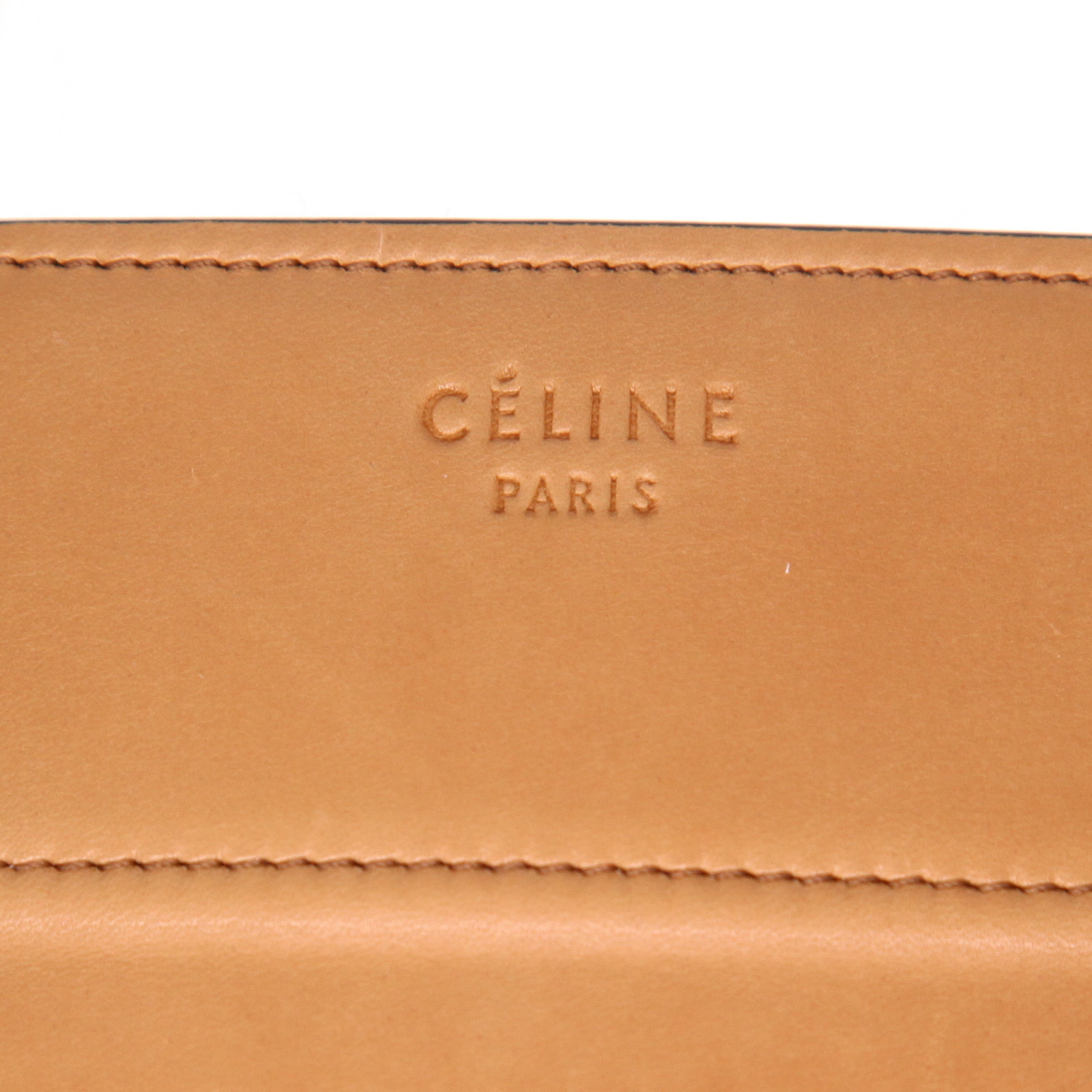 Shopping bag Celine  Phantom in pelle bicolore beige e gold - Detail D2