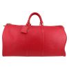 Bolsa de viaje Louis Vuitton  Keepall 55 en cuero Epi rojo - Detail D1 thumbnail