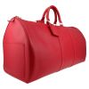 Sac de voyage Louis Vuitton  Keepall 55 en cuir épi rouge - Detail D3 thumbnail