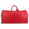 Bolsa de viaje Louis Vuitton  Keepall 55 en cuero Epi rojo - Detail D5 thumbnail