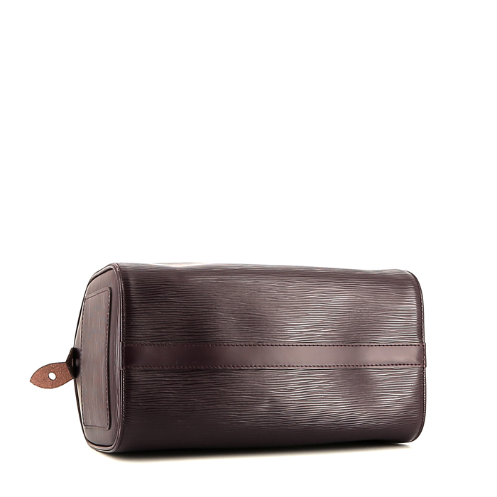 Borsa Louis Vuitton  Speedy 25 in pelle Epi viola - Detail D4