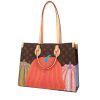 Shopping bag Louis Vuitton  Onthego in tela monogram marrone e pelle naturale - 00pp thumbnail