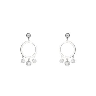 Orecchini Cartier Diamant Léger in oro bianco e diamanti