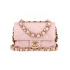 Bolso bandolera Chanel   en cuero acolchado rosa - 360 thumbnail