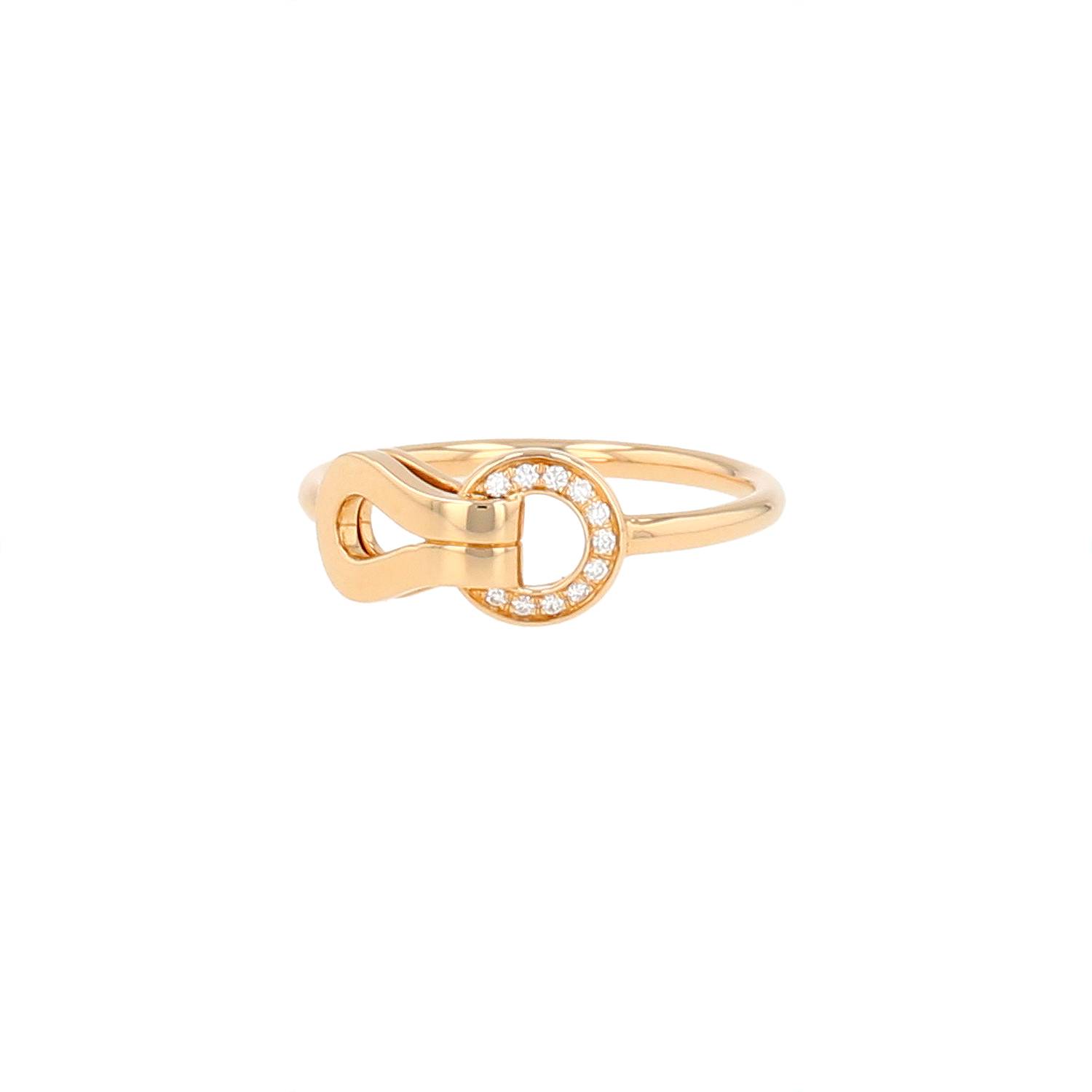 Agrafe Ring In Pink And Diamonds