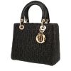 Dior  Lady Dior handbag  in black leather - 00pp thumbnail