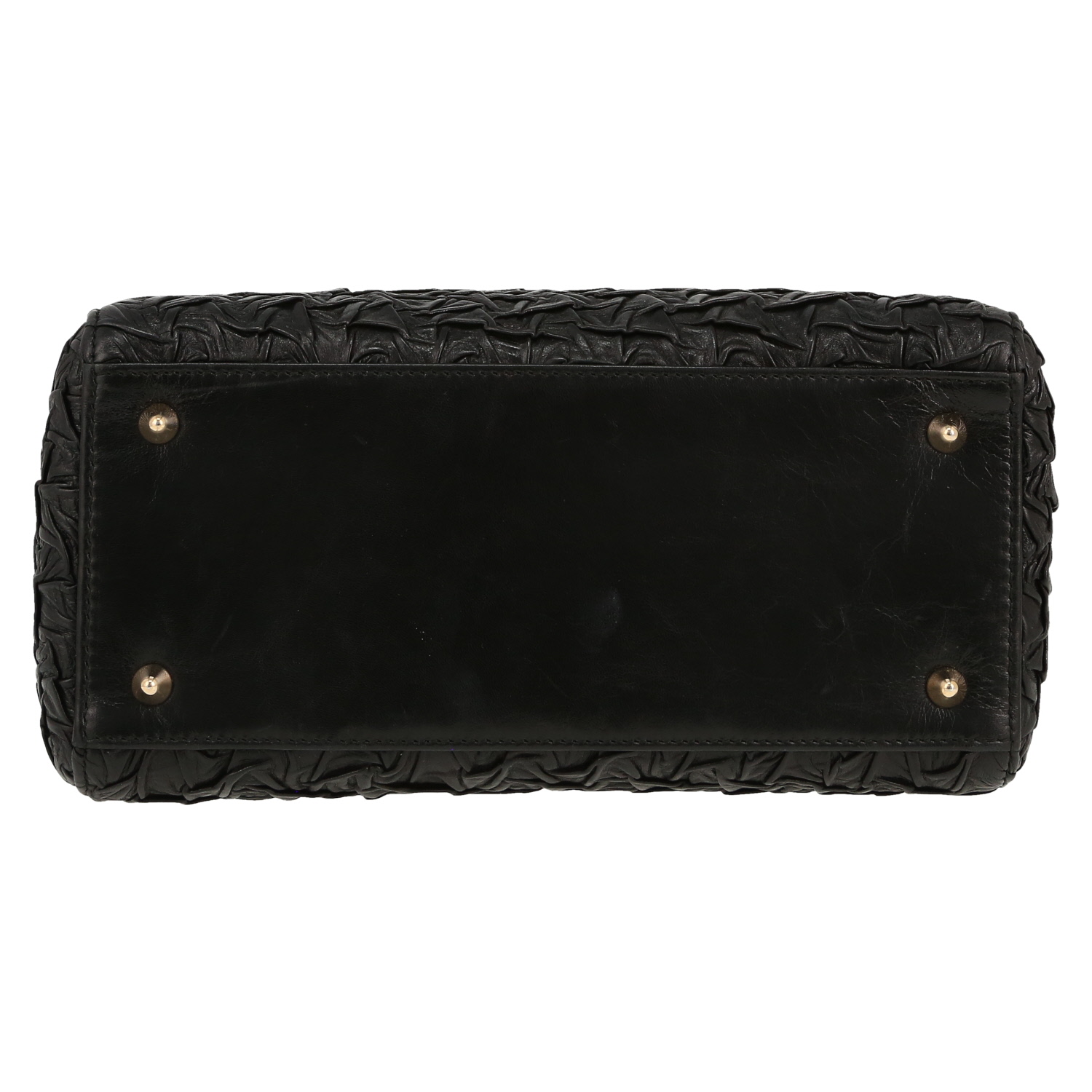 Bolso de mano Dior  Lady Dior en cuero negro - Detail D1