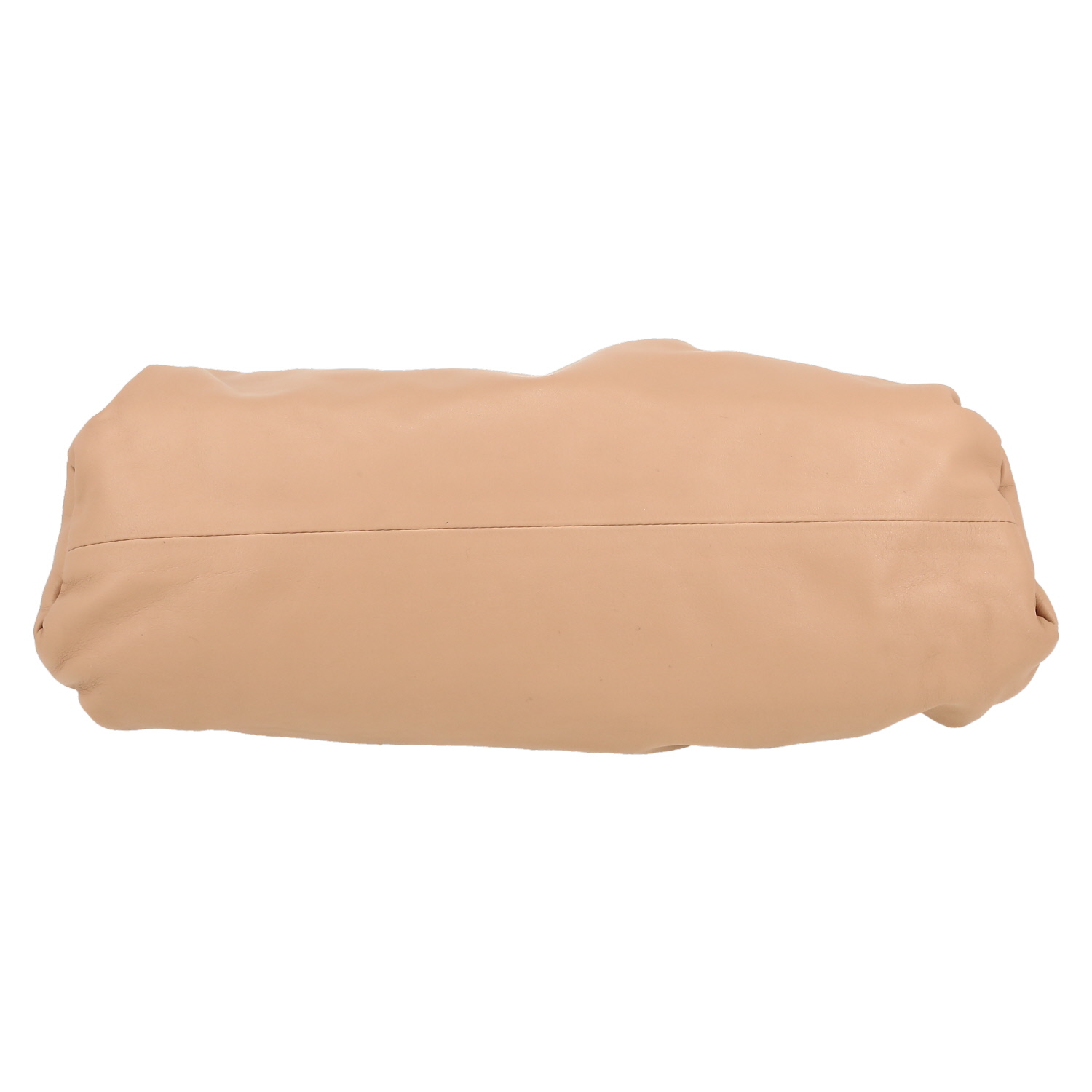 Bolso de mano Bottega Veneta  The Shoulder Pouch en cuero beige - Detail D1