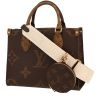 Shopping bag Louis Vuitton  Onthego in tela monogram bicolore marrone - 00pp thumbnail