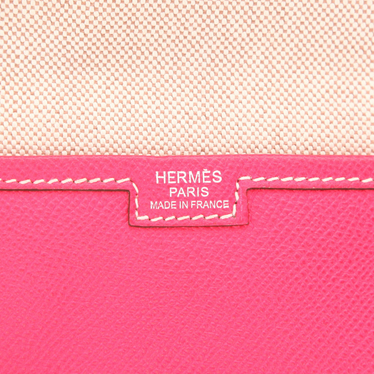 Bolsito de mano Hermès  Jige en cuero epsom Rose Tyrien - Detail D2