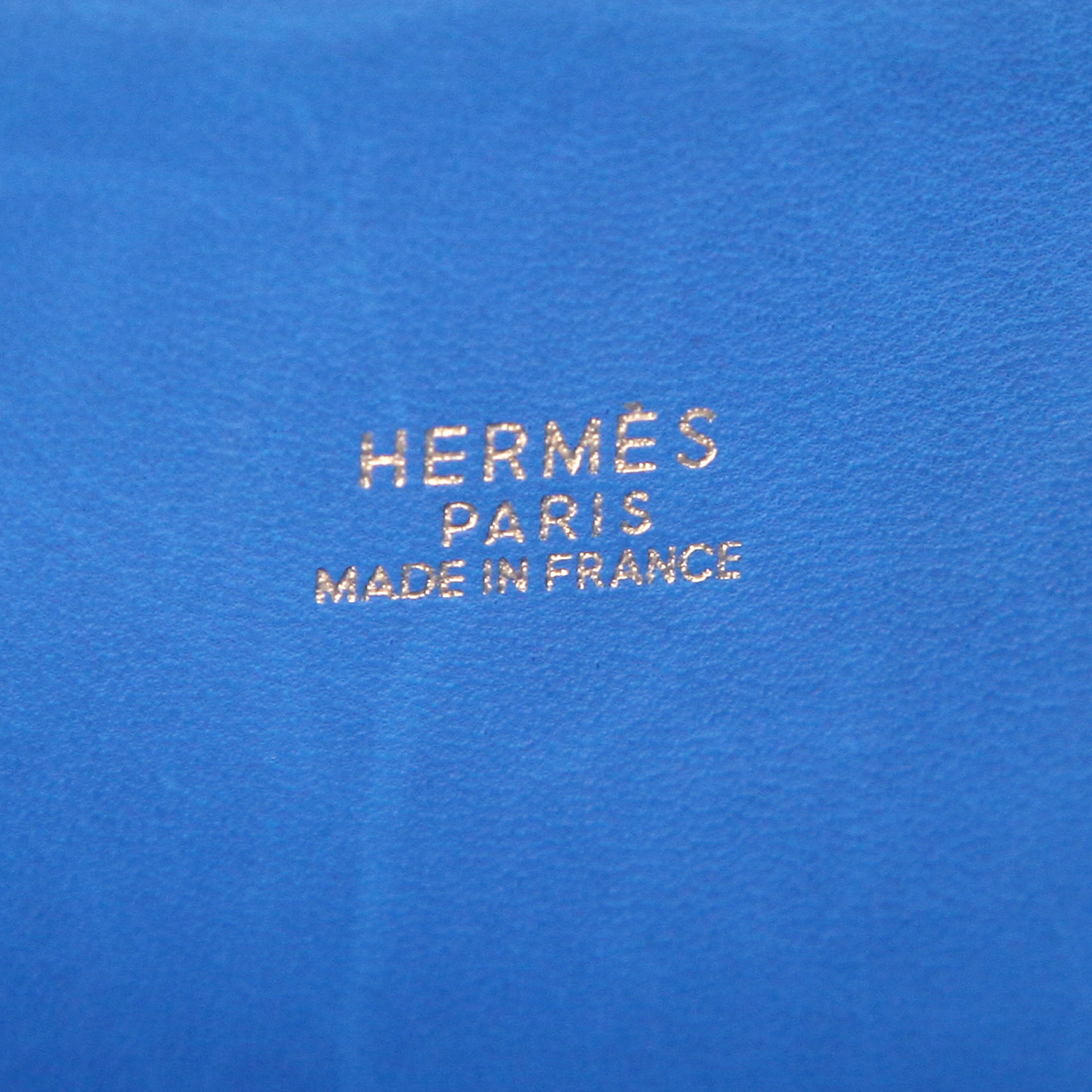 Sac à main Hermès  Bolide 35 cm en cuir Courchevel Bleu France - Detail D2