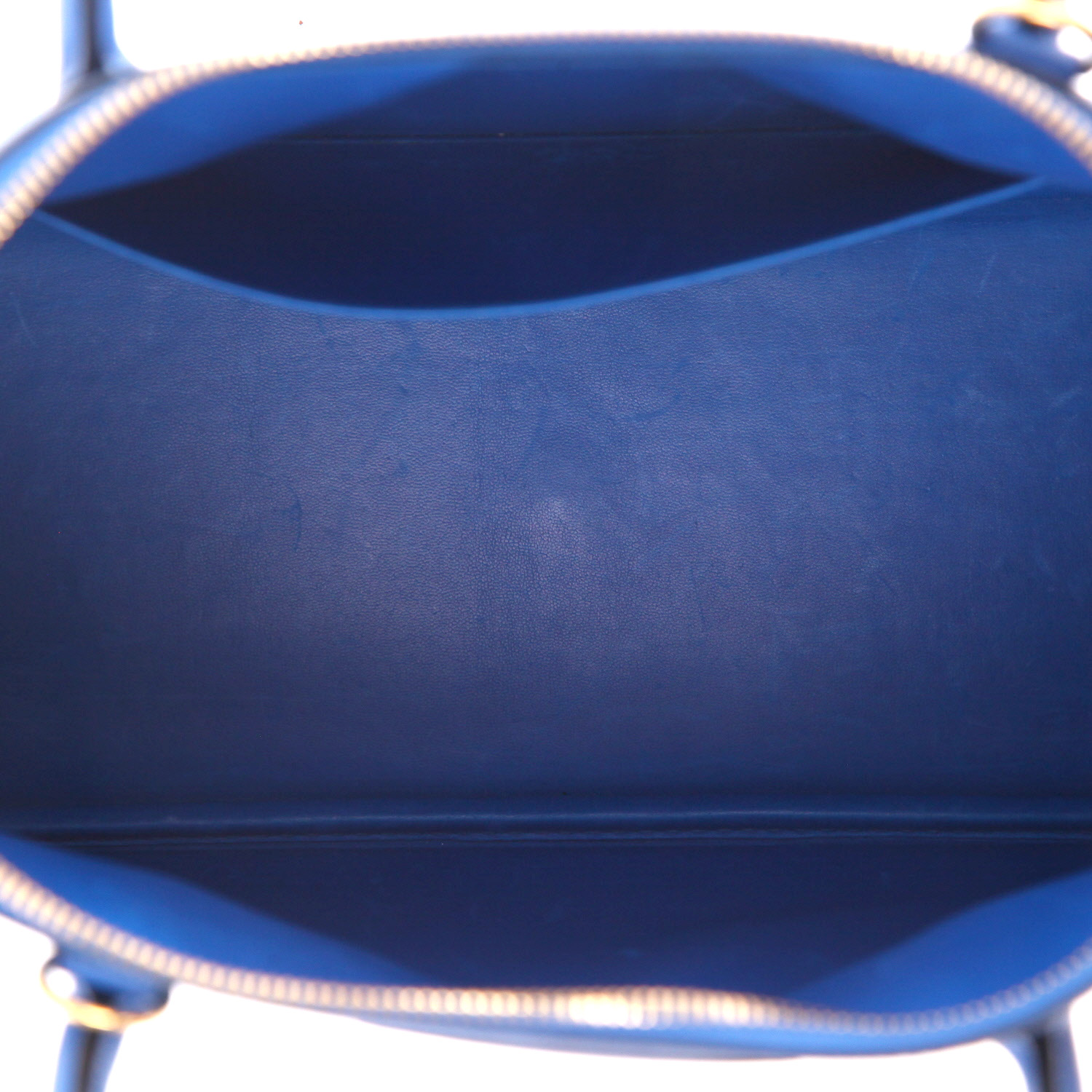 Hermès  Bolide 35 cm handbag  in Bleu France Courchevel leather - Detail D3