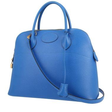 Sac à main Hermès  Bolide 35 cm en cuir Courchevel Bleu France