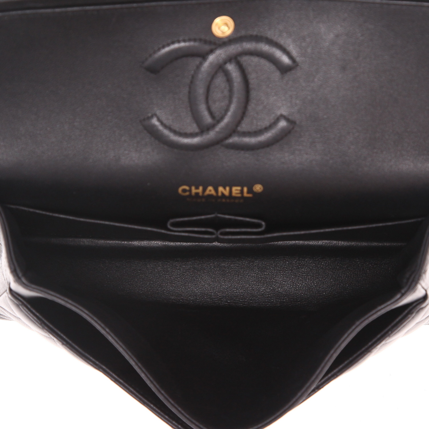 Bolso de mano Chanel  Timeless Classic en cuero acolchado negro - Detail D3