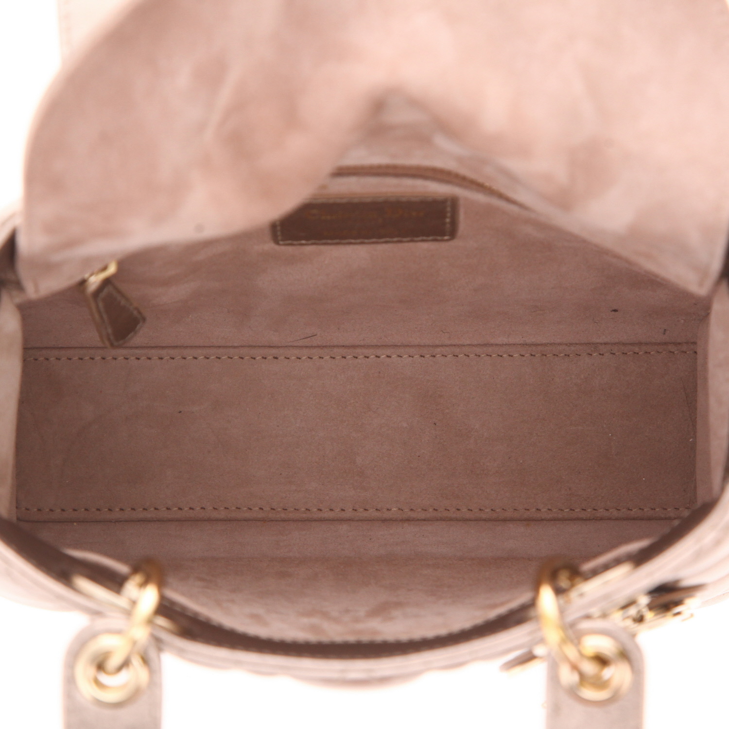 Borsa Dior  My ABCDIOR in pelle iridescente trapuntata rosa - Detail D3