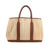 Hermès  Garden marino bag  in beige canvas  and brown leather - 360 thumbnail