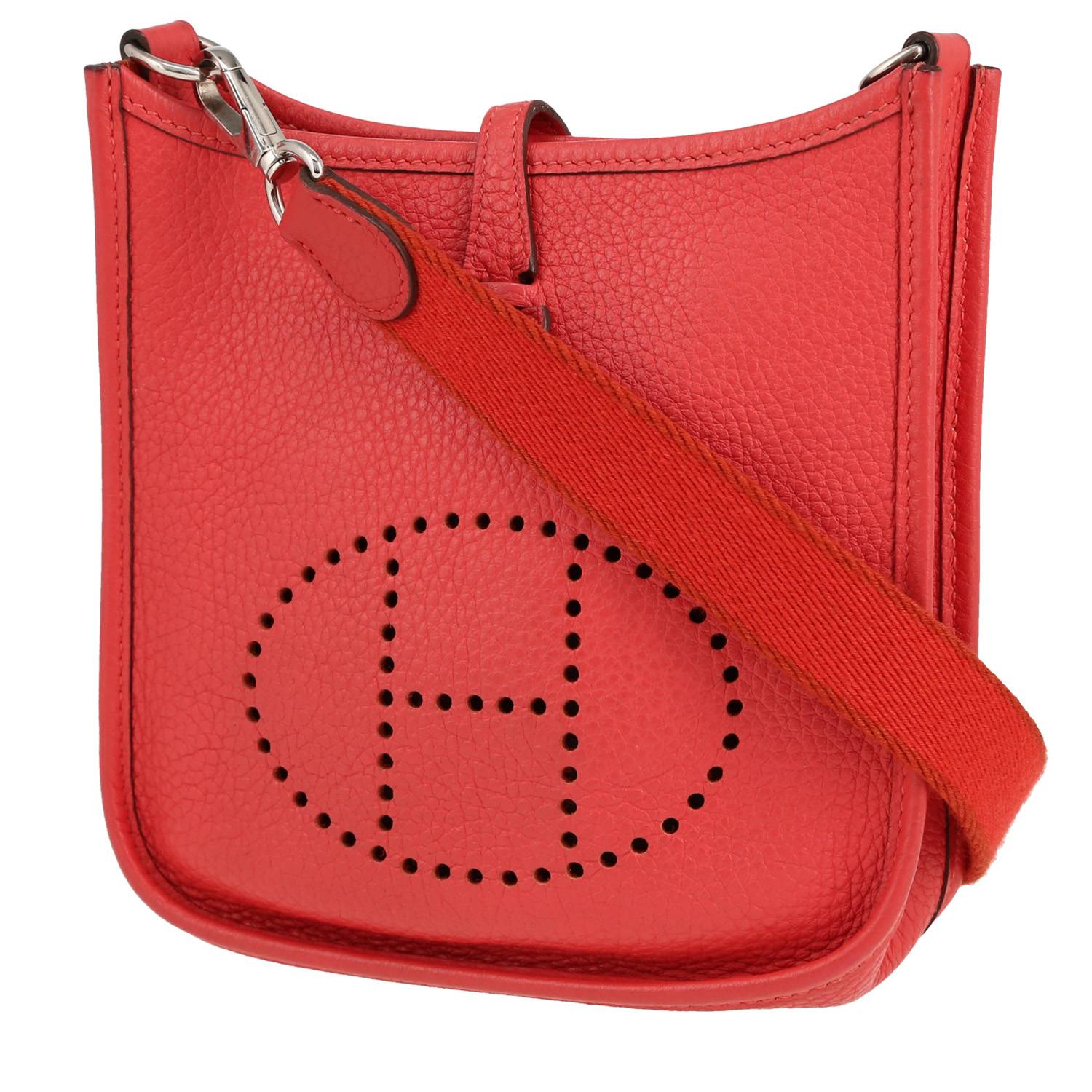 Mini Evelyne Shoulder Bag In Rouge Bougainvillier Leather
