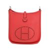 Bolso bandolera Hermès  Mini Evelyne en cuero taurillon clémence Rouge Bougainvillier - 360 thumbnail