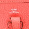 Sac bandoulière Hermès  Mini Evelyne en cuir taurillon clémence Rouge Bougainvillier - Detail D2 thumbnail