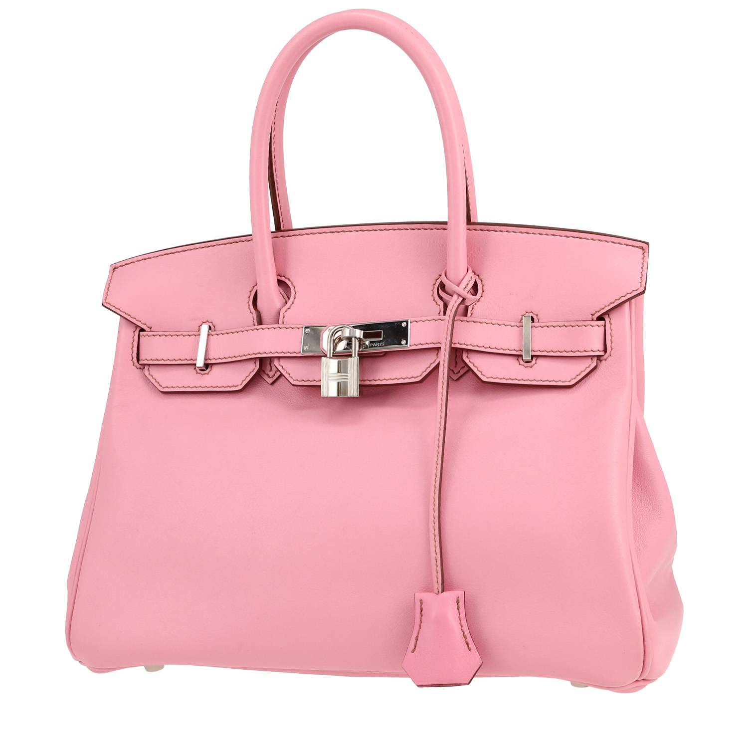 Birkin 30 cm Handbag In Rose Bubblegum Swift Leather