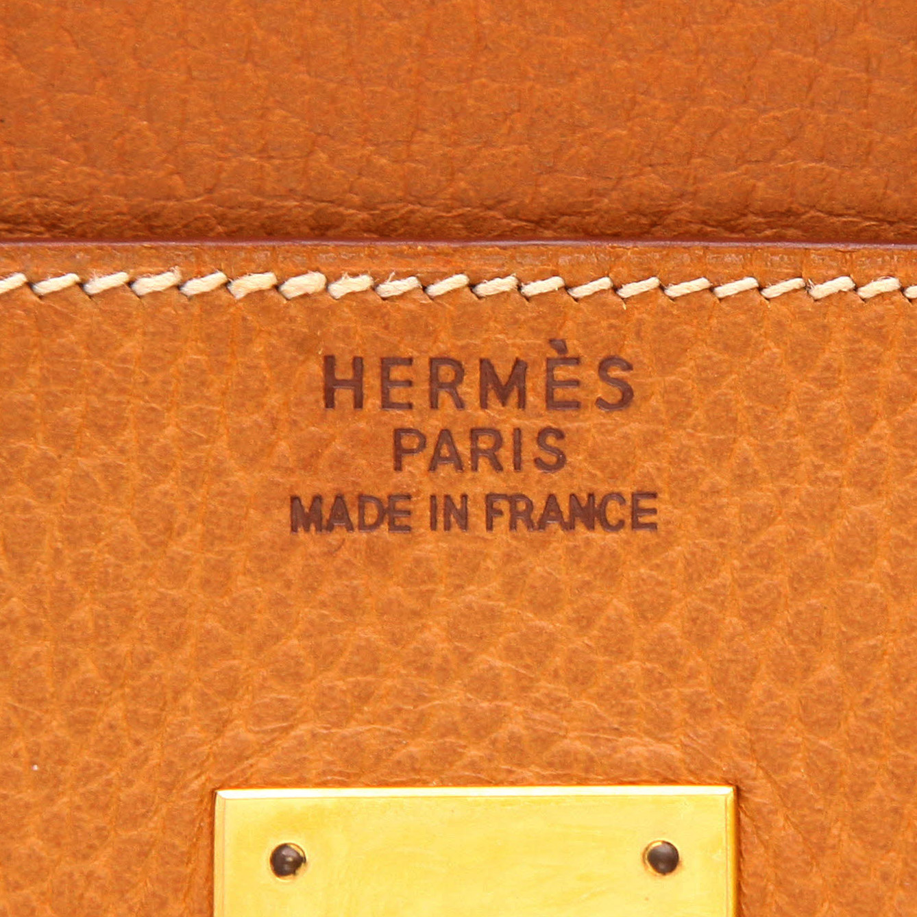 Sac à main Hermès  Birkin 35 cm en cuir Ardenne gold - Detail D2