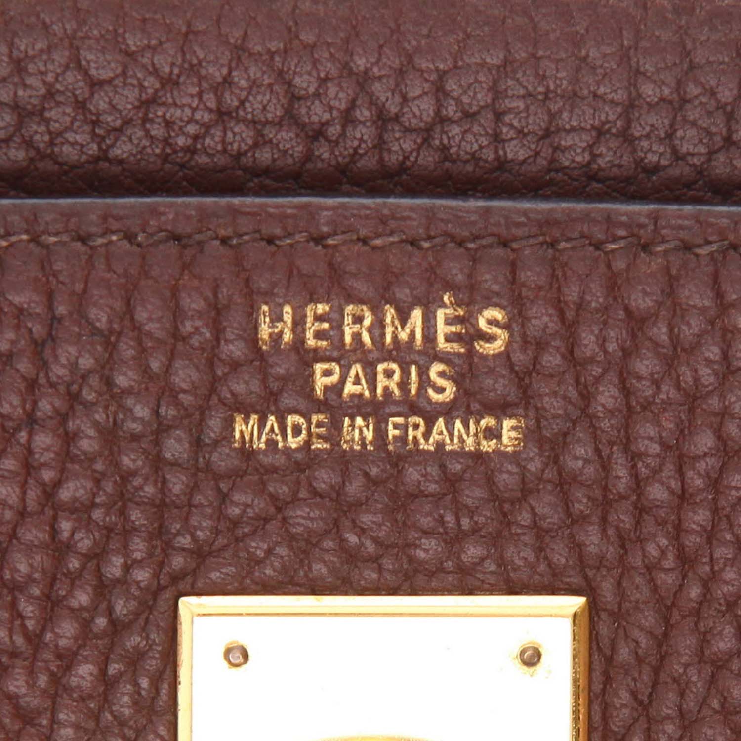 Borsa Hermès  Haut à Courroies in pelle Ardenne marrone - Detail D2