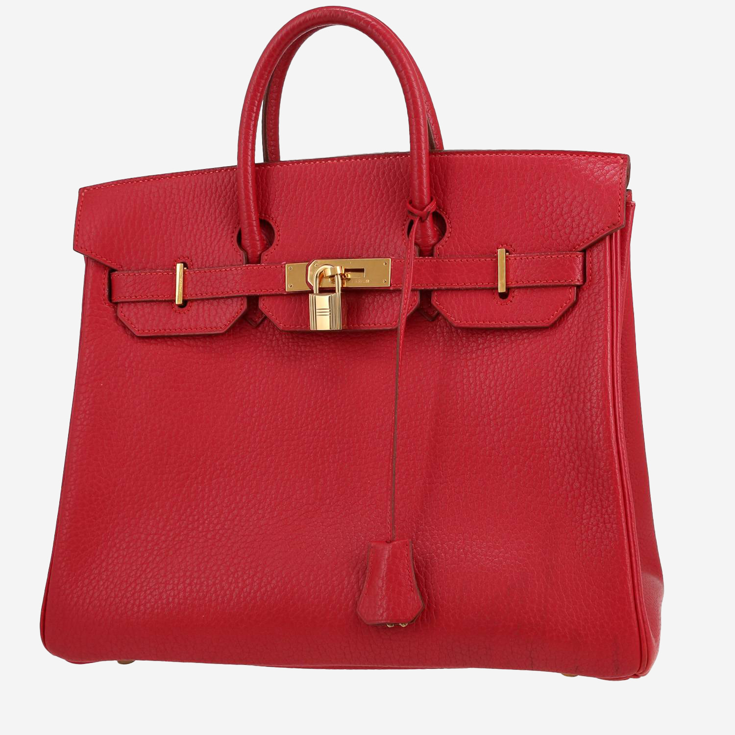 Hermès Haut à Courroies handbag in red Vif Ardenne leather