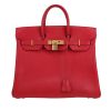 Bolso de mano Hermès  Haut à Courroies en cuero Ardenne rojo Vif - 360 thumbnail