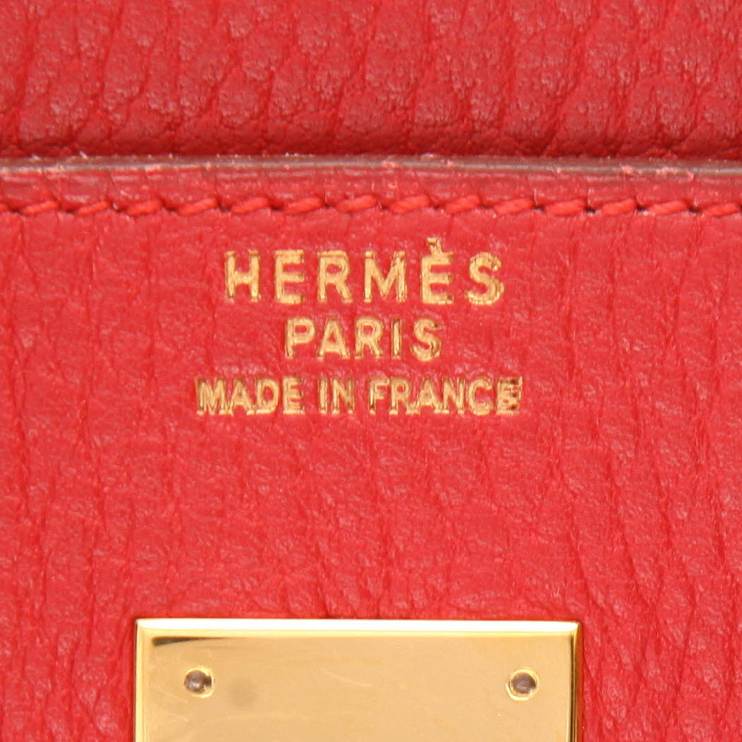 Borsa Hermès  Haut à Courroies in pelle Ardenne rosso Vif - Detail D2