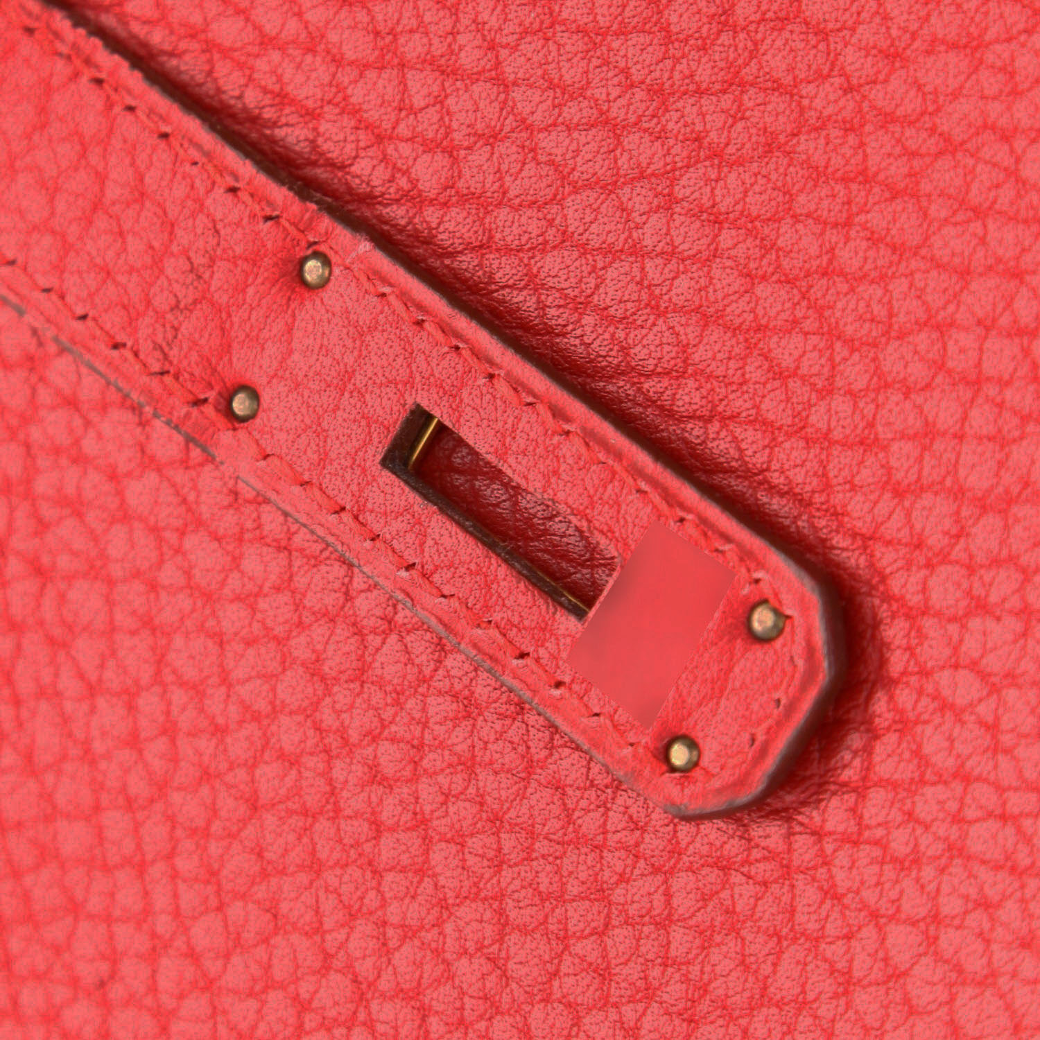 Sac à main Hermès  Haut à Courroies en cuir Ardenne rouge Vif - Detail D4