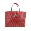 Goyard  Saint-Louis shopping bag  in red Goyard canvas  and red leather - 360 thumbnail