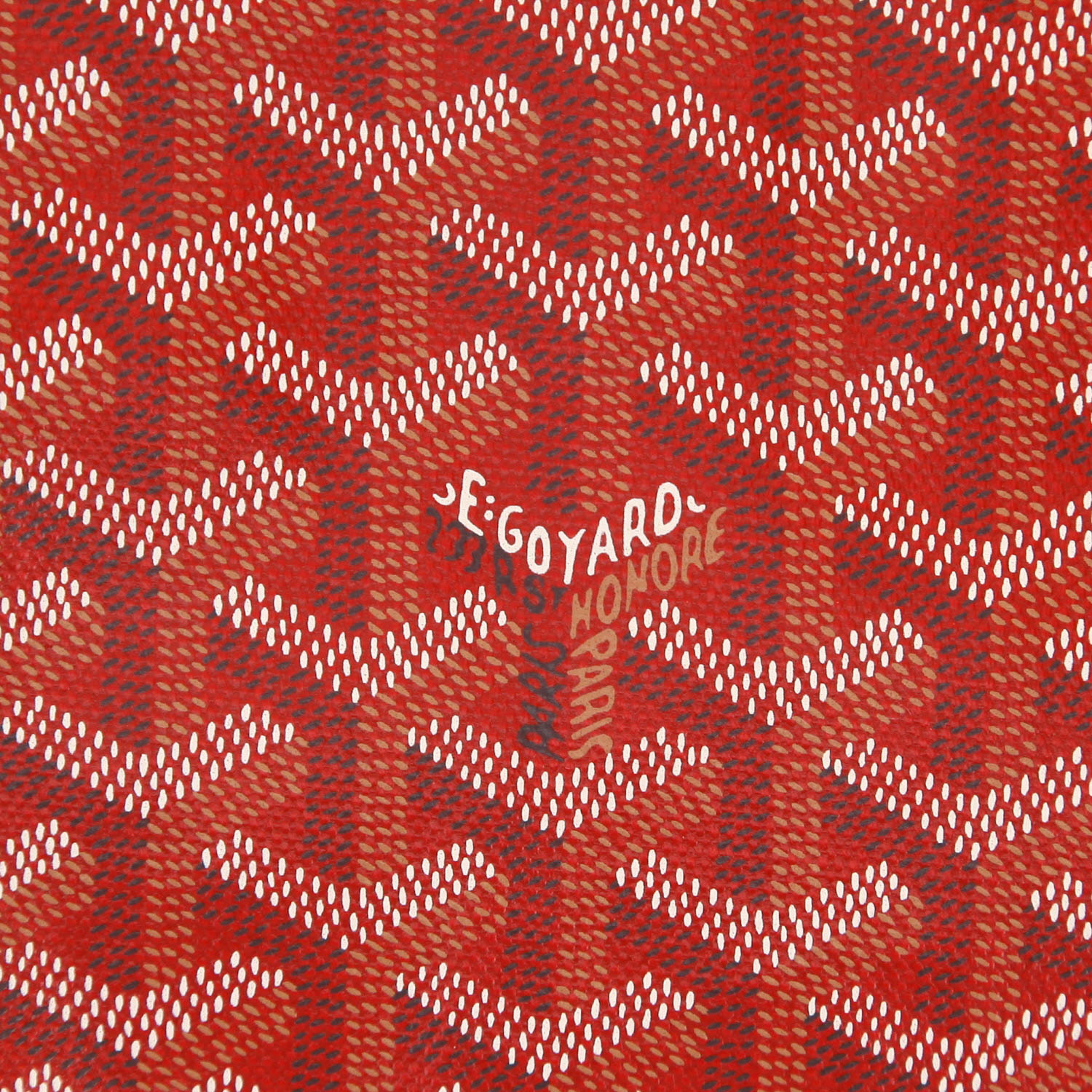 Goyard  Saint-Louis shopping bag  in red Goyard canvas  and red leather - Detail D2
