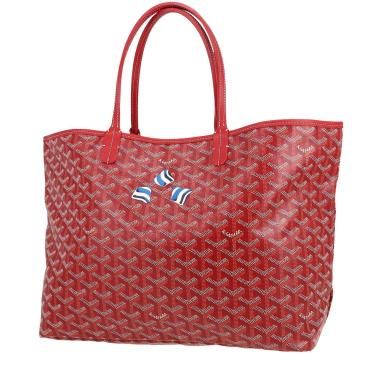 Sac cabas Goyard  Saint-Louis en toile Goyardine rouge et cuir rouge