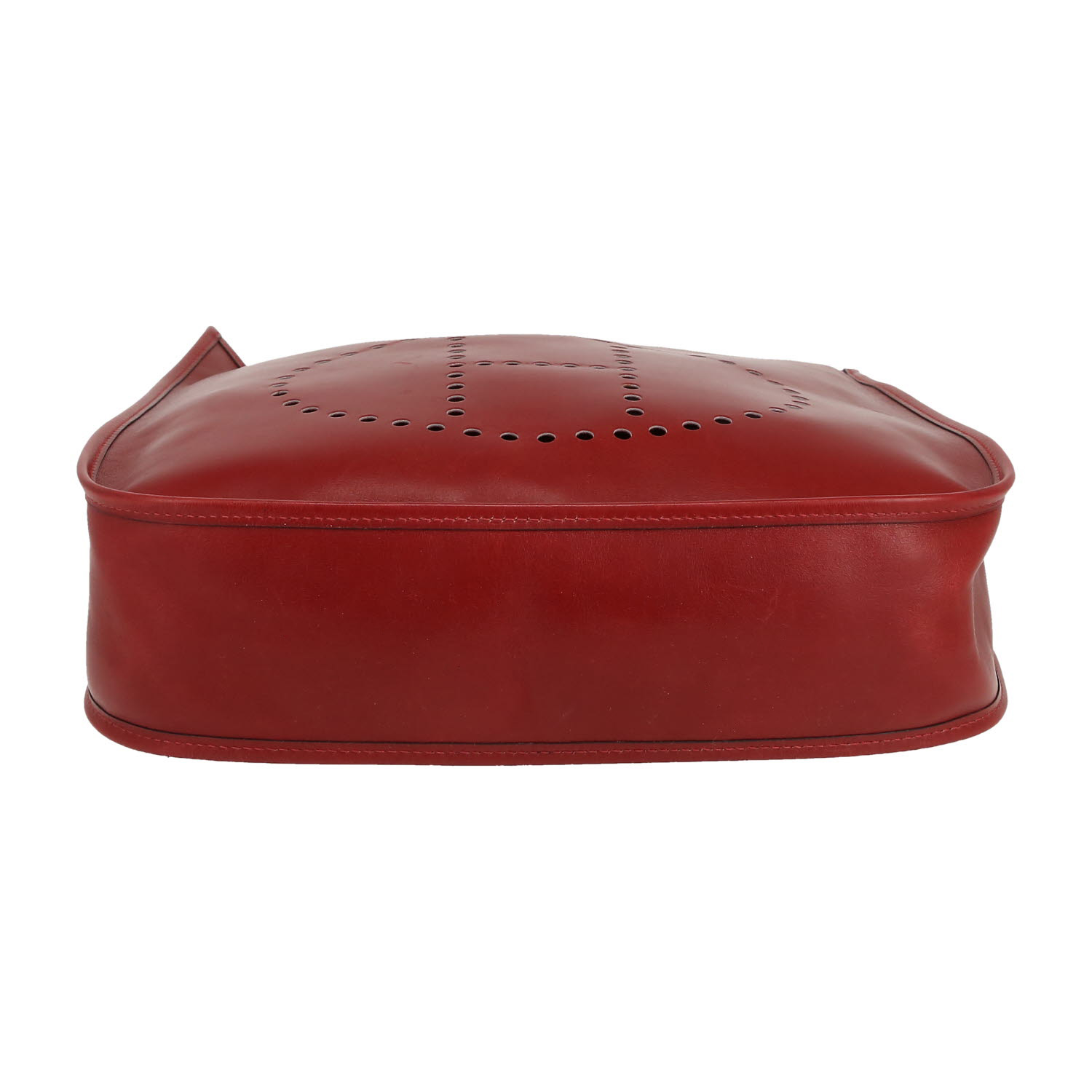 Bolso bandolera Hermès  Evelyne en cuero box rojo - Detail D1