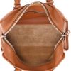 Loewe  Amazona handbag  in gold leather  and brown Veau velours - Detail D3 thumbnail