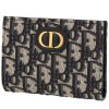 Christian Dior   wallet  in navy blue monogram canvas Oblique  and navy blue leather - 00pp thumbnail