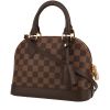 Louis Vuitton  Alma BB handbag  in ebene damier canvas  and brown leather - 00pp thumbnail