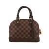 Louis Vuitton  Alma BB handbag  in ebene damier canvas  and brown leather - 360 thumbnail
