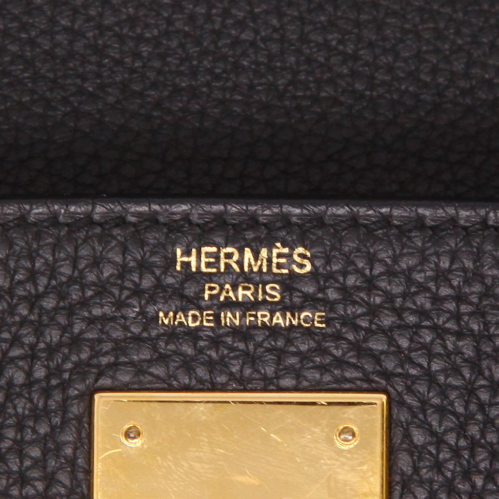 Sac à main Hermès  Kelly 28 cm en cuir togo noir - Detail D2