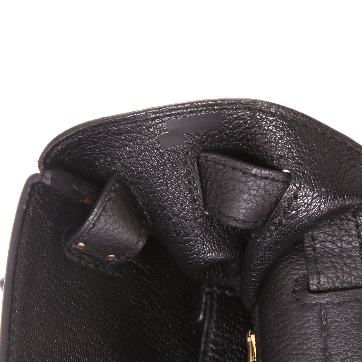 Sac à main Hermès  Kelly 28 cm en cuir togo noir - Detail D4