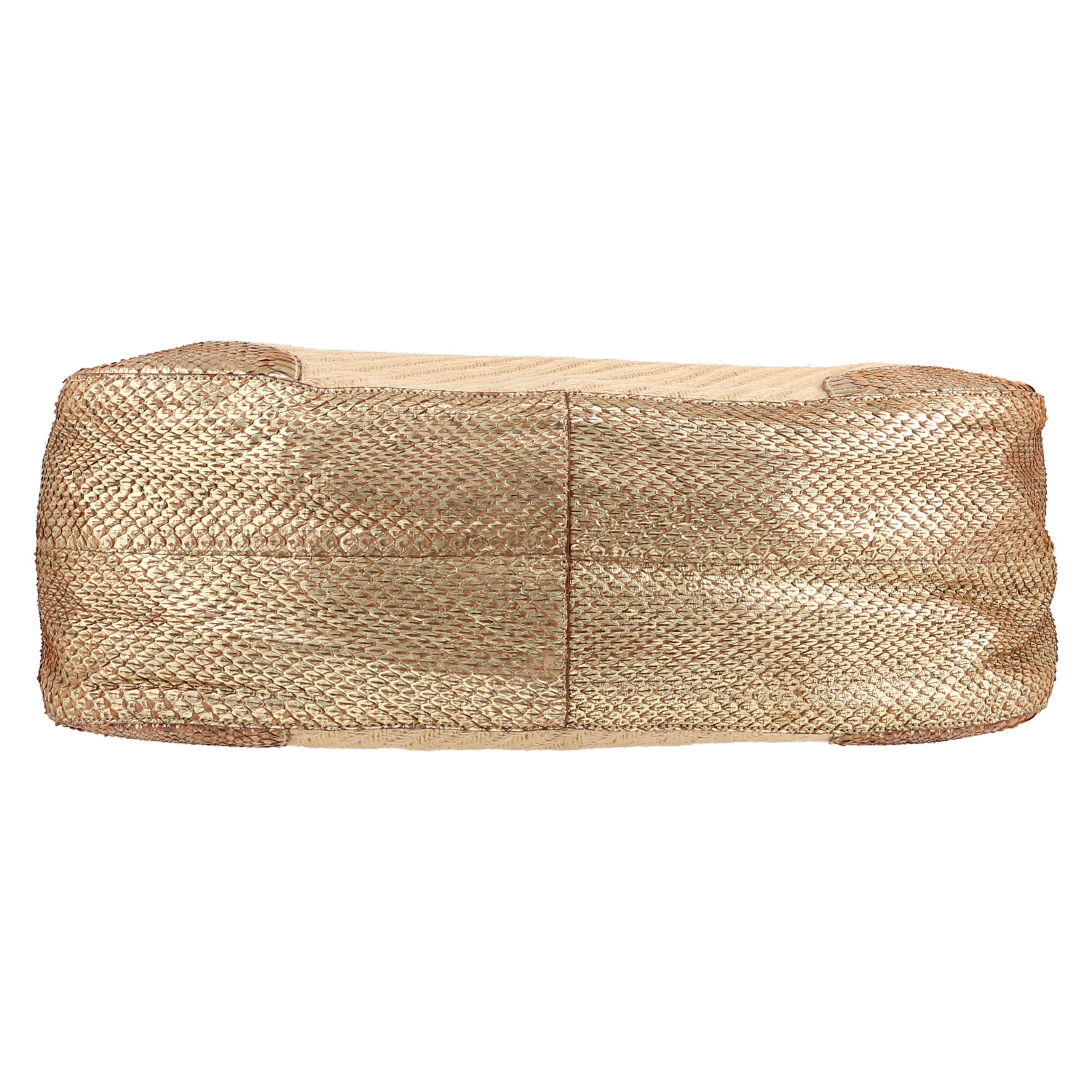 Prada   handbag  raphia  and gold lizzard - Detail D4