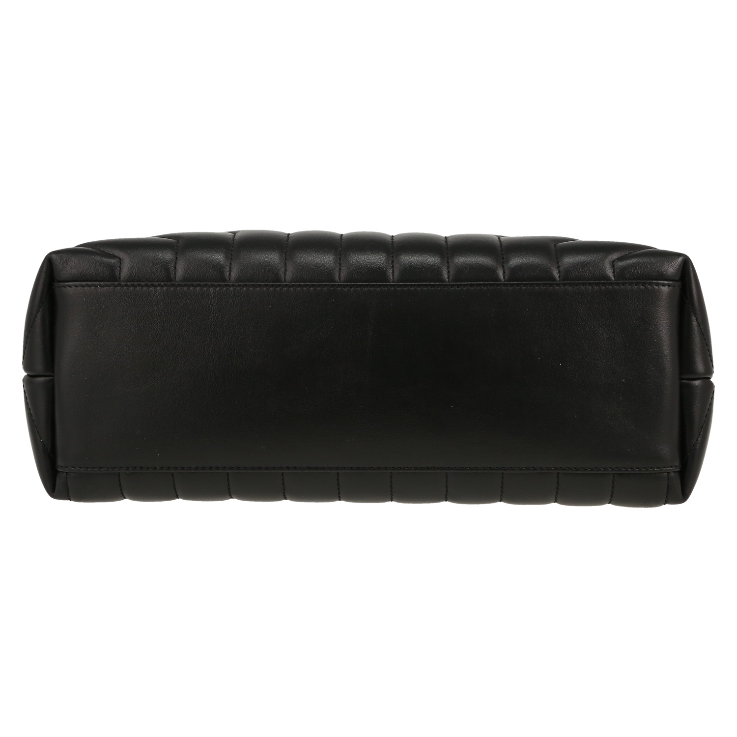 Bolso bandolera Saint Laurent  Loulou modelo mediano  en cuero acolchado con motivos de espigas negro - Detail D1