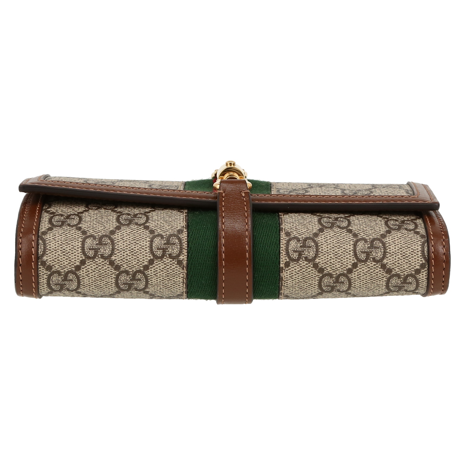 Gucci  Jackie handbag  "sûpreme GG" canvas  and brown leather - Detail D1