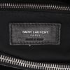 Saint Laurent  Loulou medium model  shoulder bag  in black chevron quilted leather - Detail D2 thumbnail