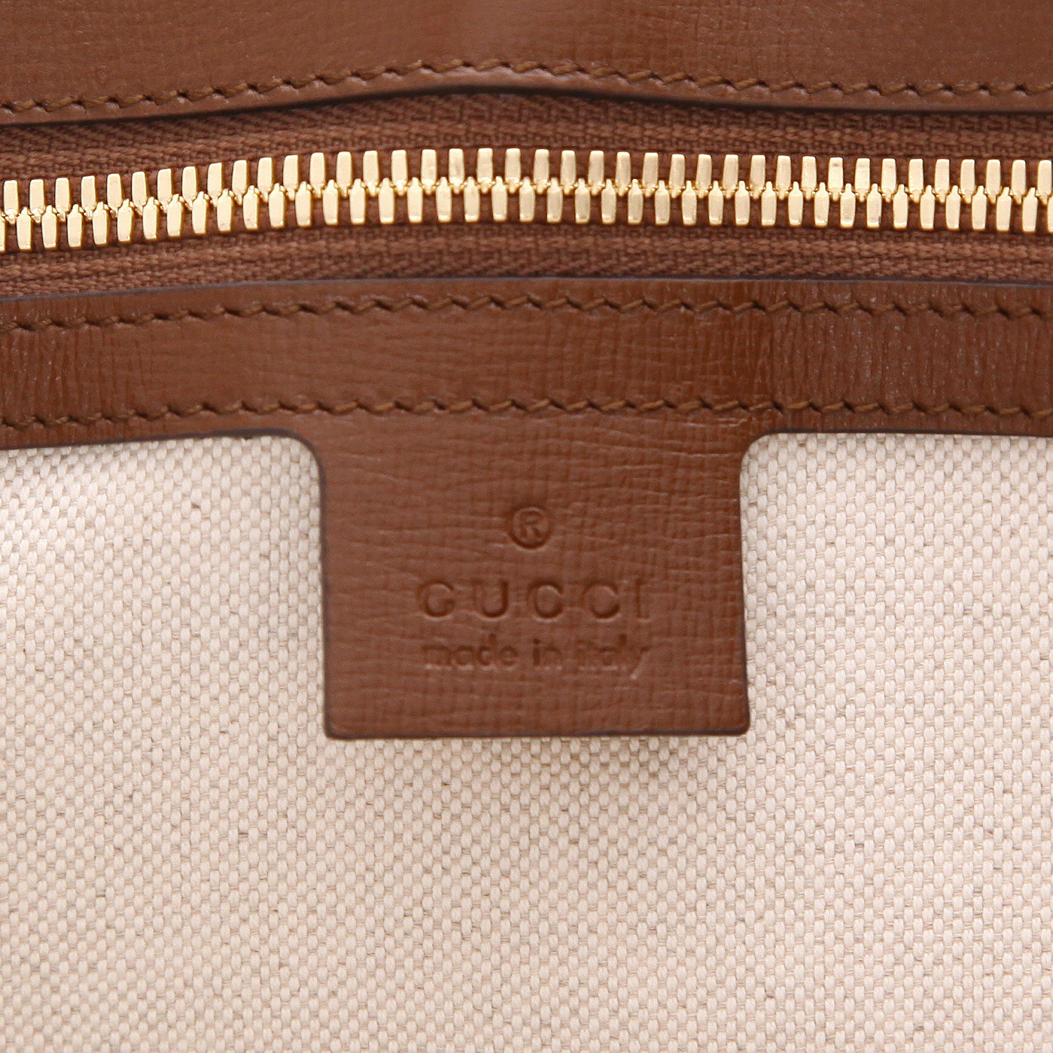 Shopping bag Gucci  Suprême GG modello piccolo  in tela "sûpreme GG" beige e pelle marrone - Detail D2