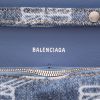 Balenciaga  Hourglass handbag  in blue monogram denim canvas - Detail D2 thumbnail