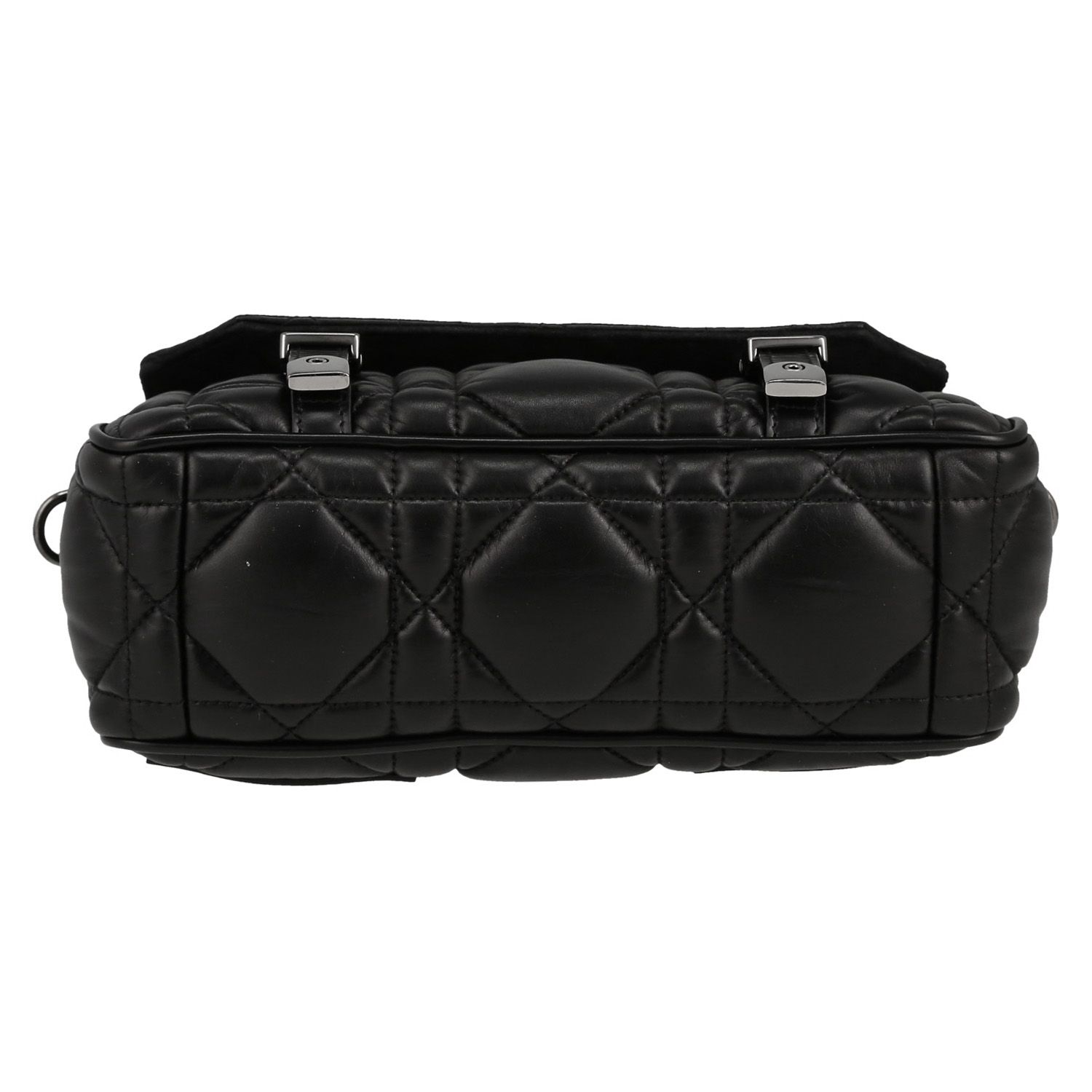 Borsa a tracolla Dior  Diorcamp in pelle cannage nera - Detail D1