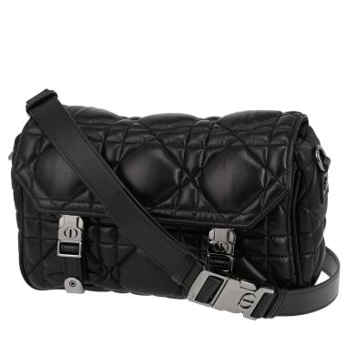 Borsa a tracolla Dior  Diorcamp in pelle cannage nera