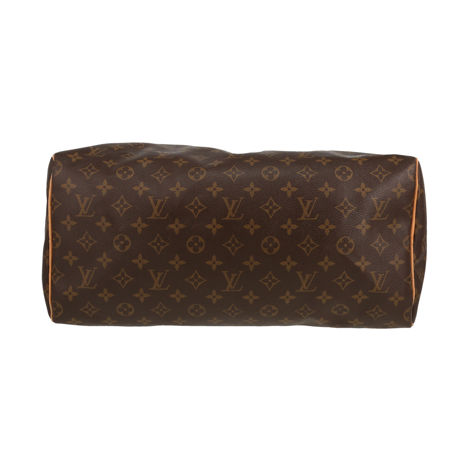Louis Vuitton  Speedy 40 handbag  in brown monogram canvas  and natural leather - Detail D1